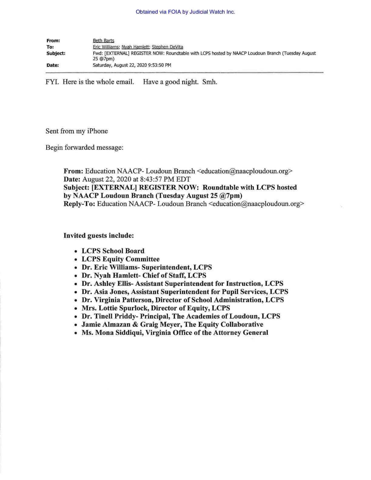 NAACP Invitation