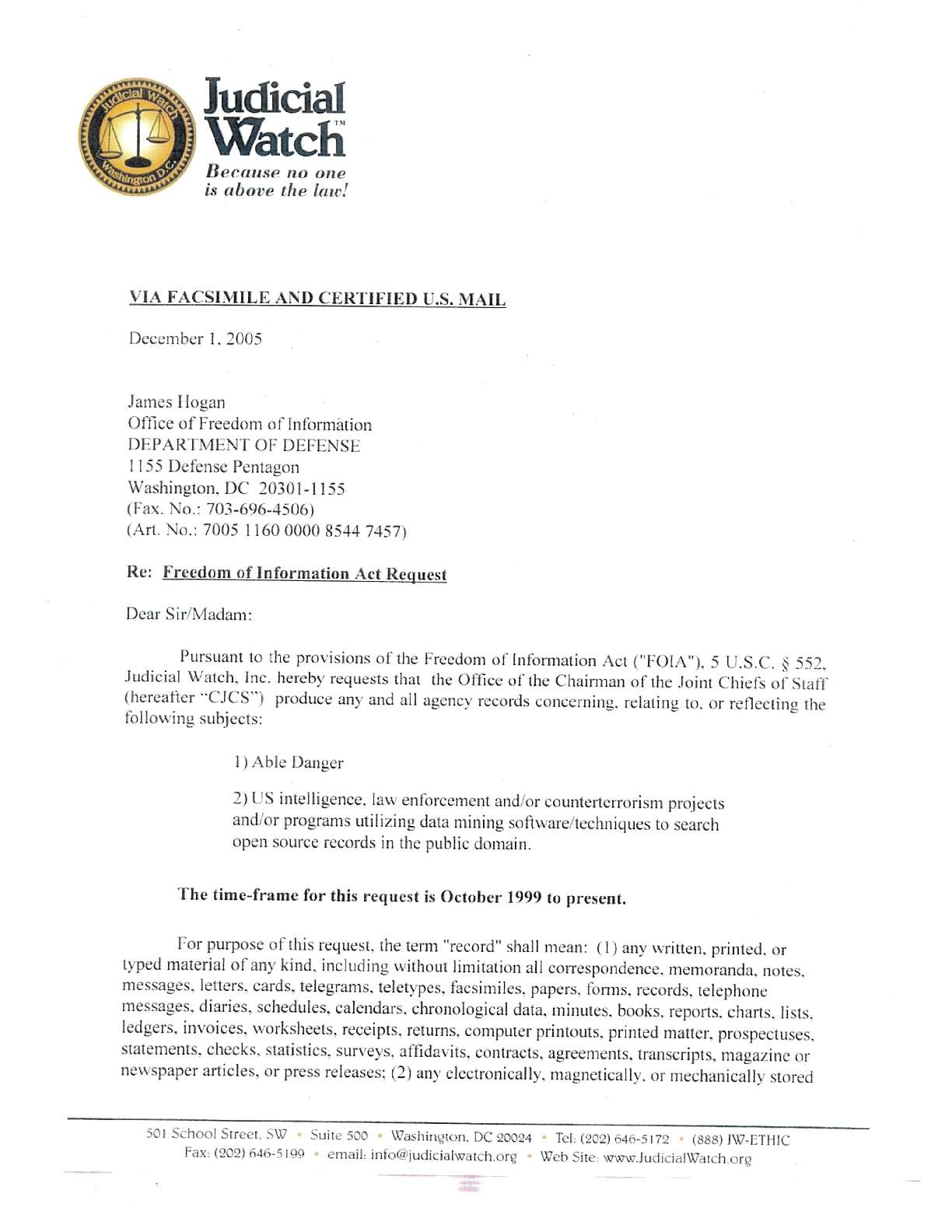 USSOCOM 2016-026 Request