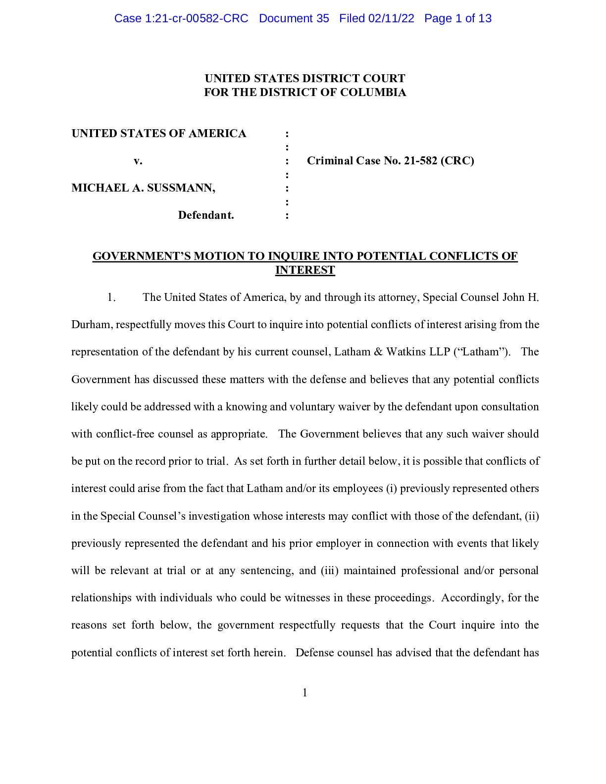 US v Sussmann February 2022 00582