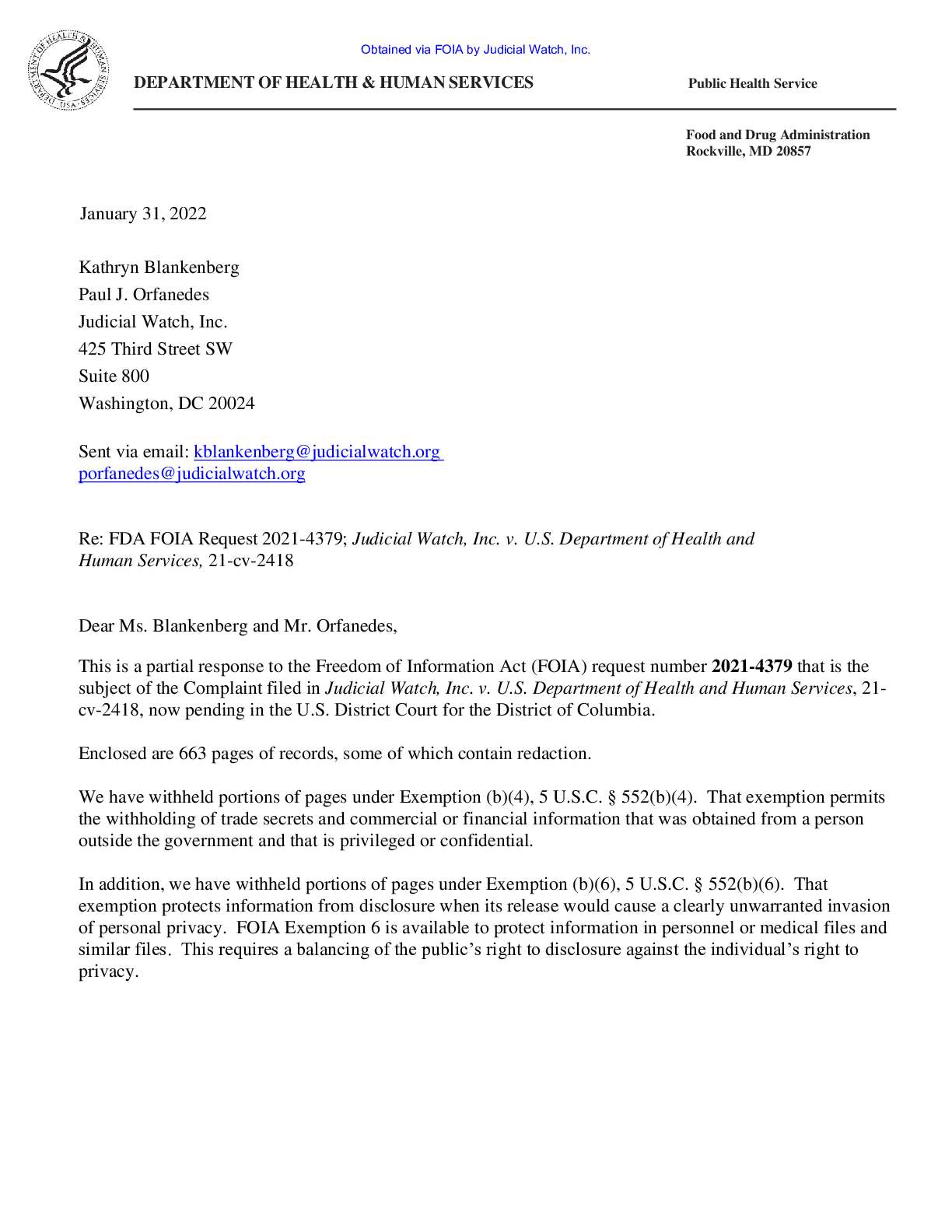 JW v HHS FDA Johnson & Johnson Vaccines Prod 1 02418