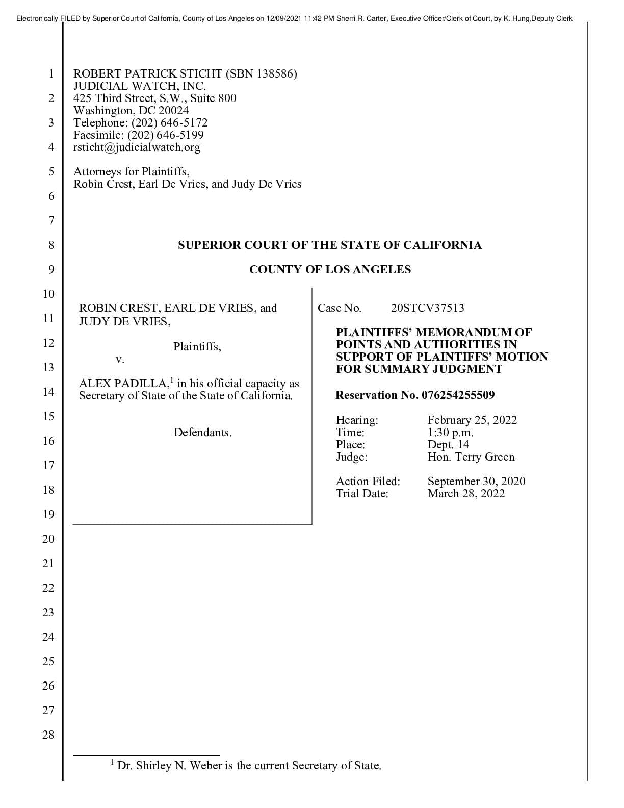 Crest v. Padilla Memo 37513