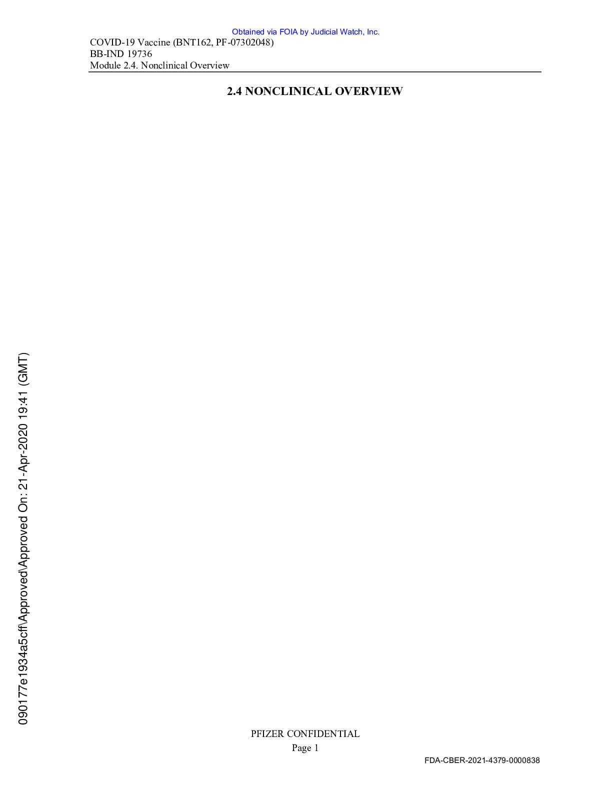 JW v HHS FDA Pfizer BioNTech Vaccine prod 3 02418 pgs 268-331