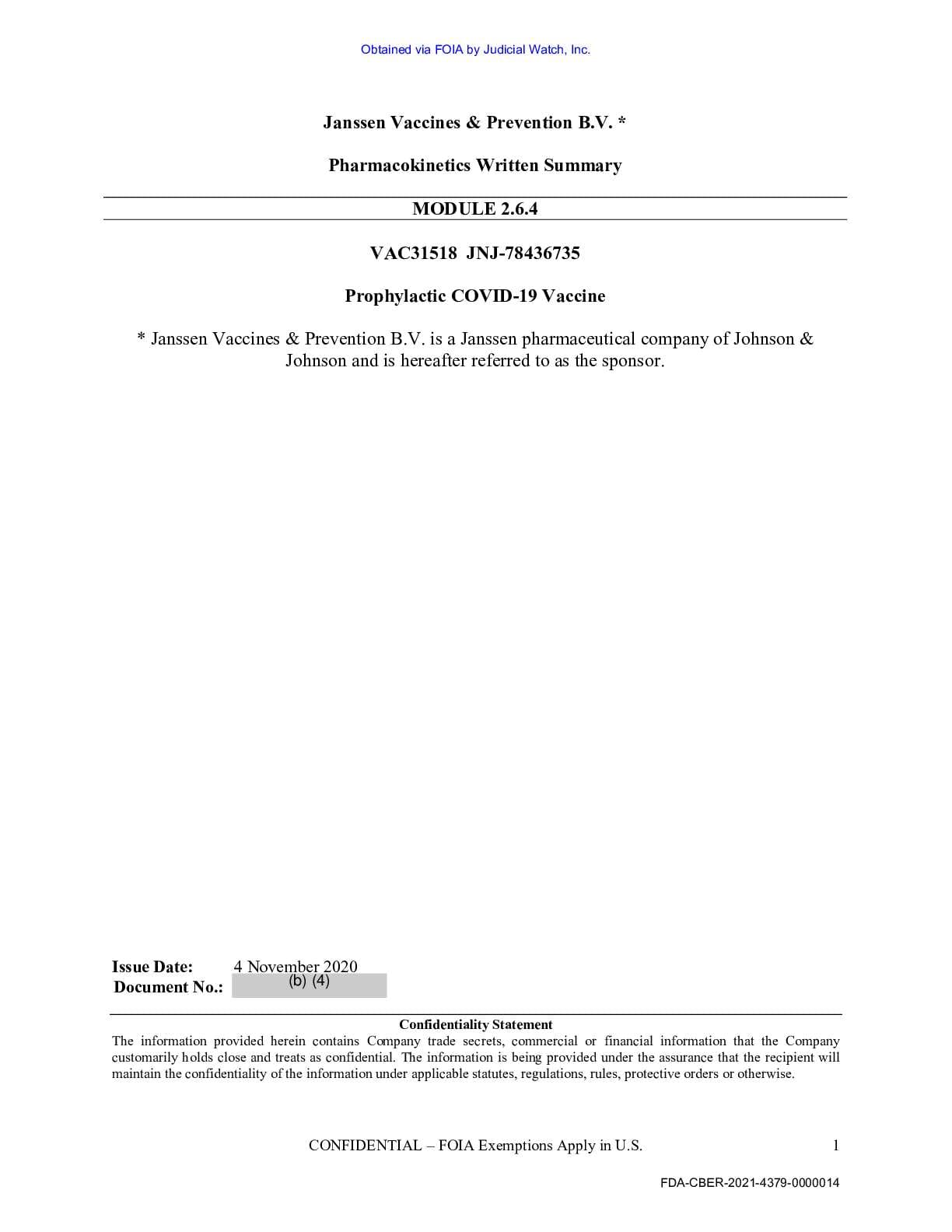 JW v HHS FDA Johnson & Johnson Vaccines Prod 1 02418 pgs 110-121