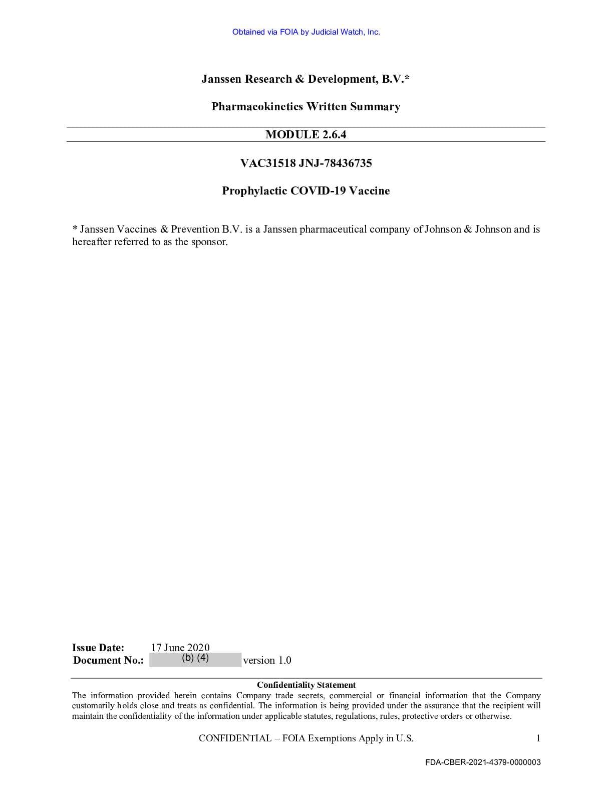 JW v HHS FDA Johnson & Johnson Vaccines Prod 1 02418 122-127