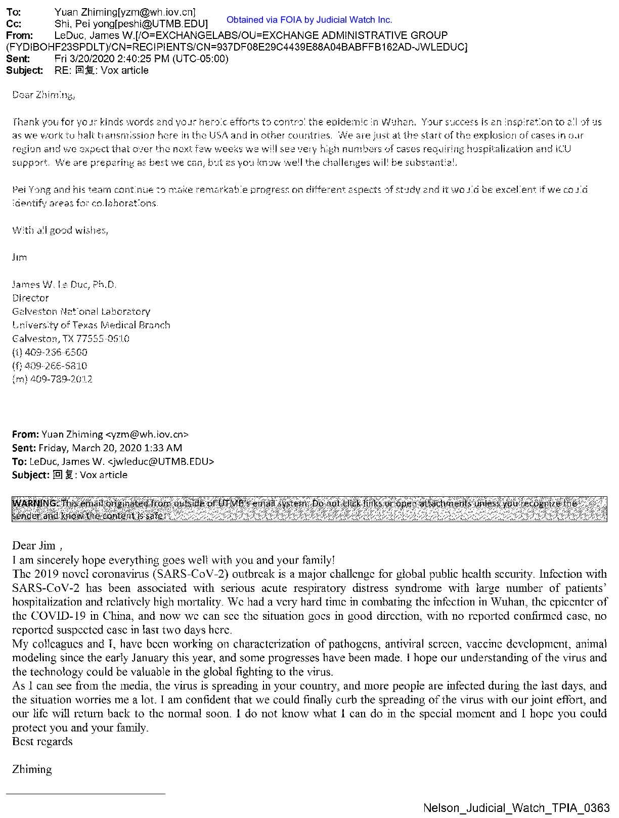 Wuhan Lab Production UTMB Records April 2022 pgs 366-369