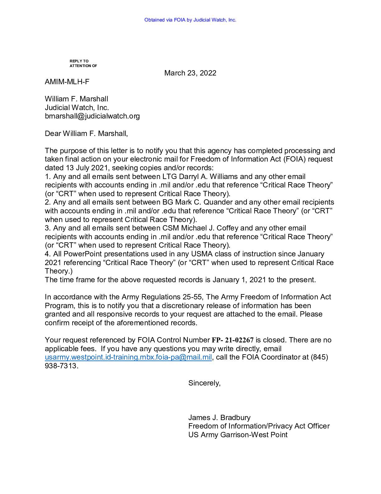 JW v DOD West Point CRT 02616
