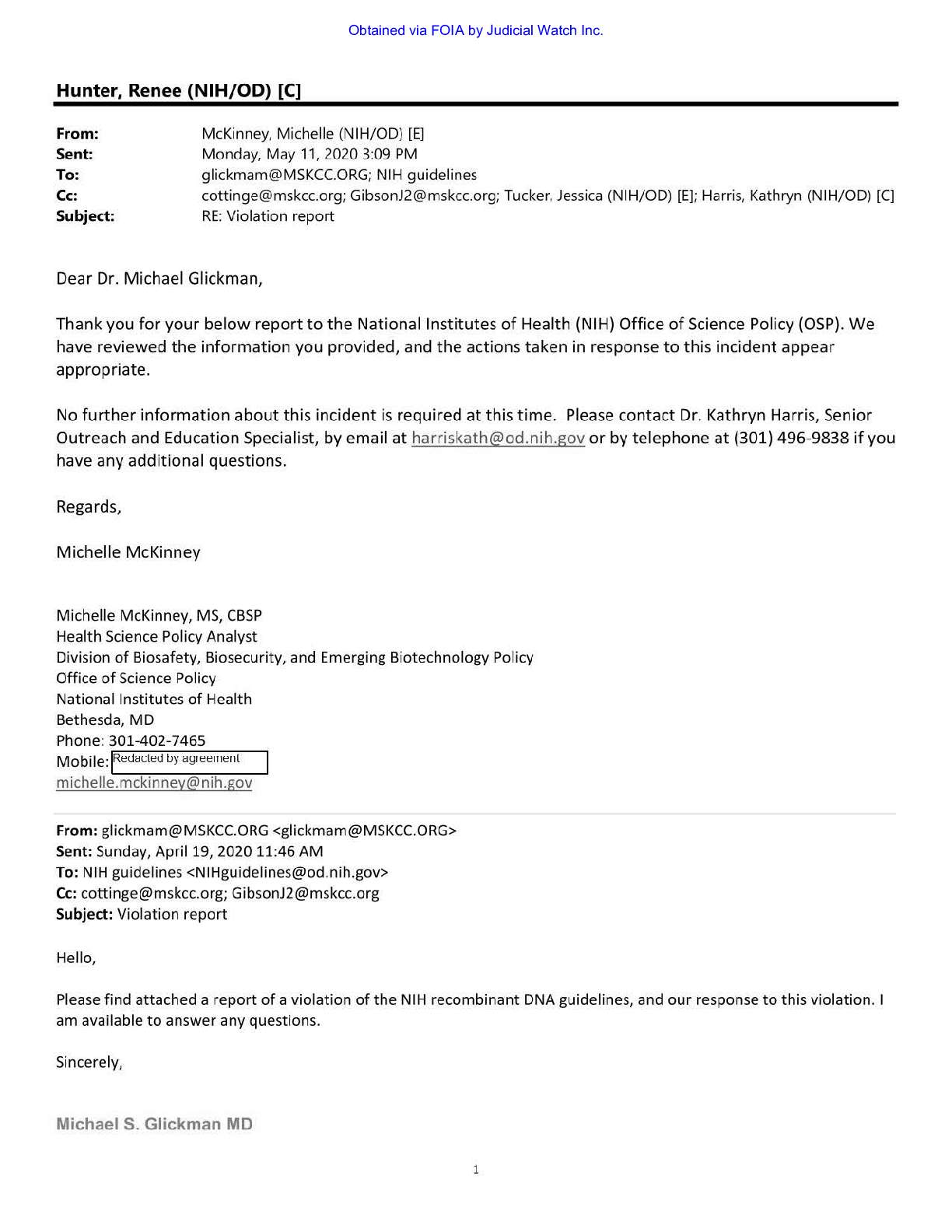 NIH Lab Incident Reports Case 57719 Partial Response #1 pgs 20-25
