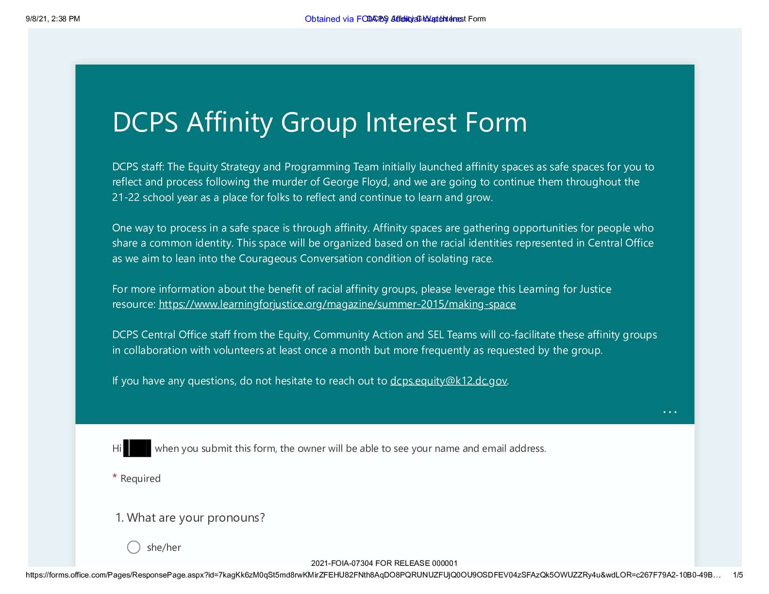 DC Public Schools Affinity Spaces April 2022 pgs 3-7
