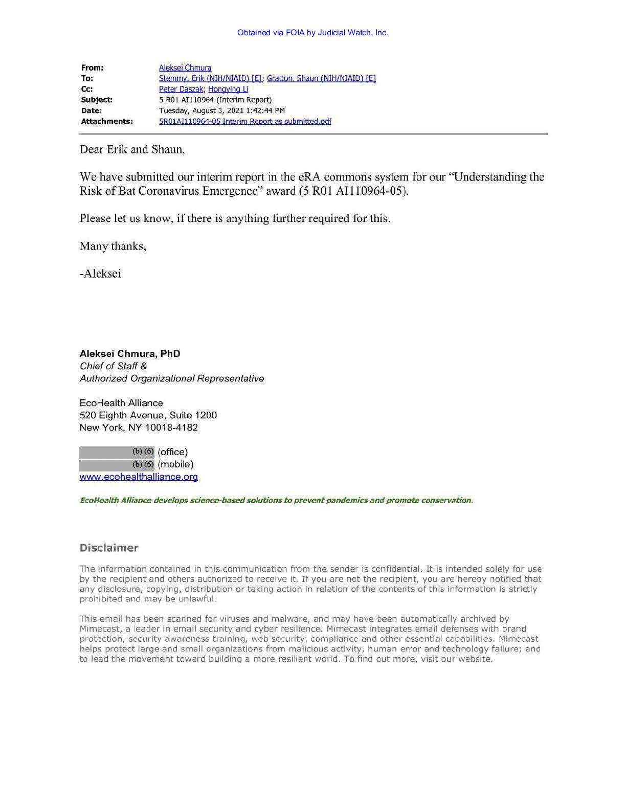 JW v HHS NIH EcoHealth Wuhan Prod 7 00696 pgs 3-34