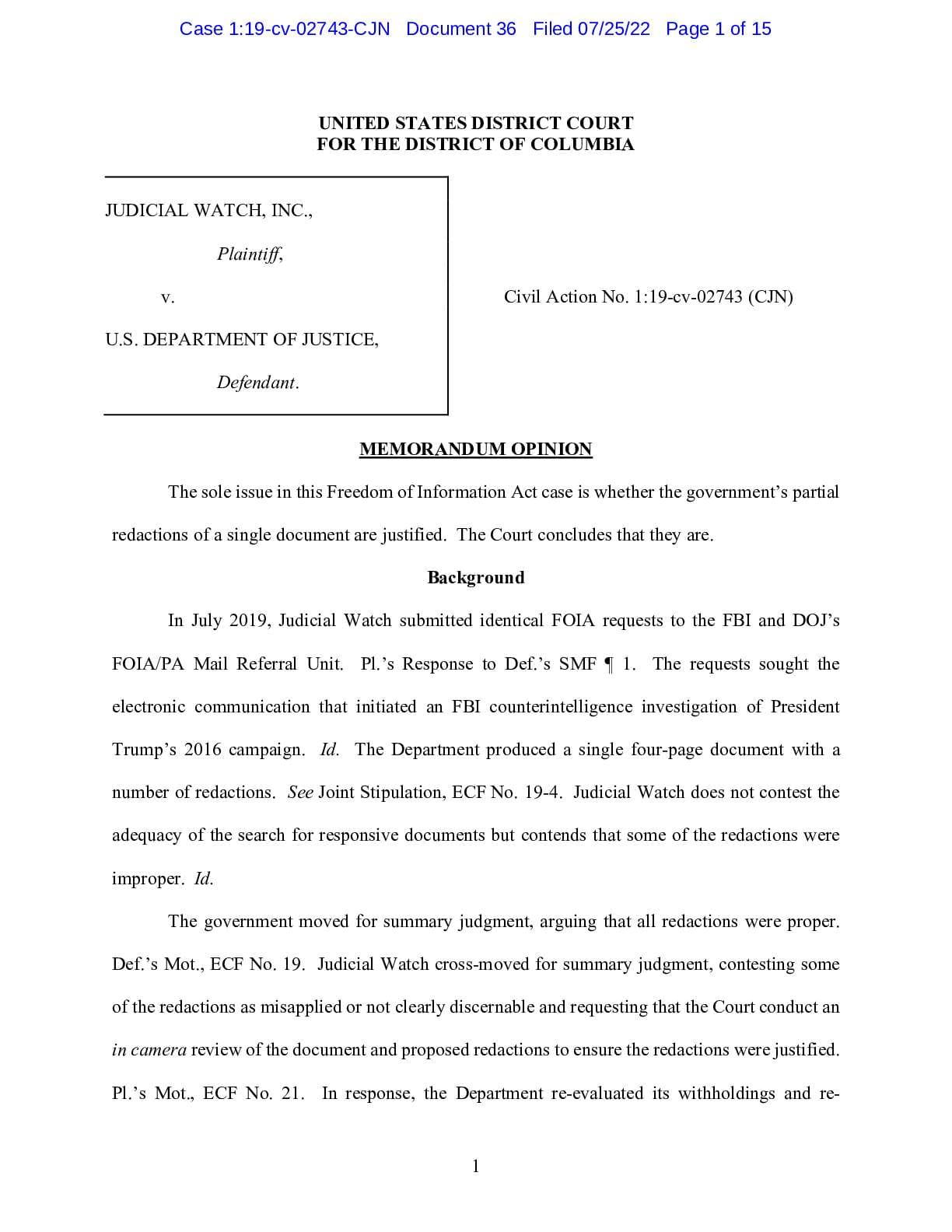 JW v DOJ EC opinion order 02743
