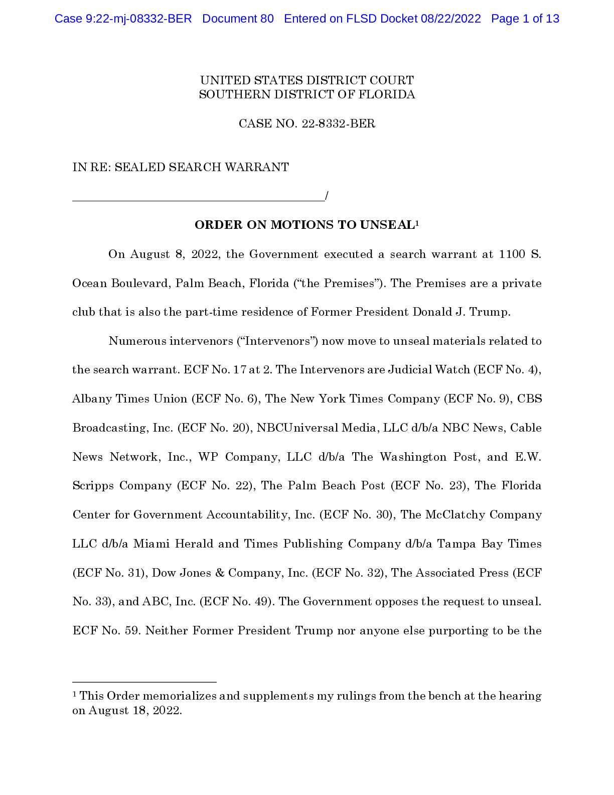 USA v Sealed Search Warrant add order 08332