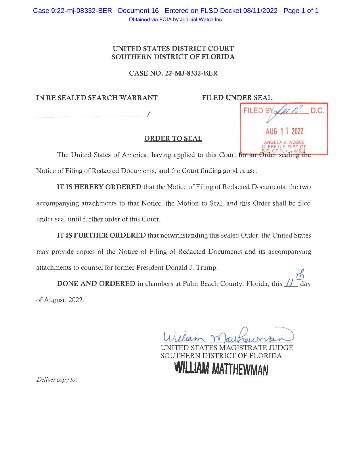 USA v Sealed Search Warrant order doc 16 08332