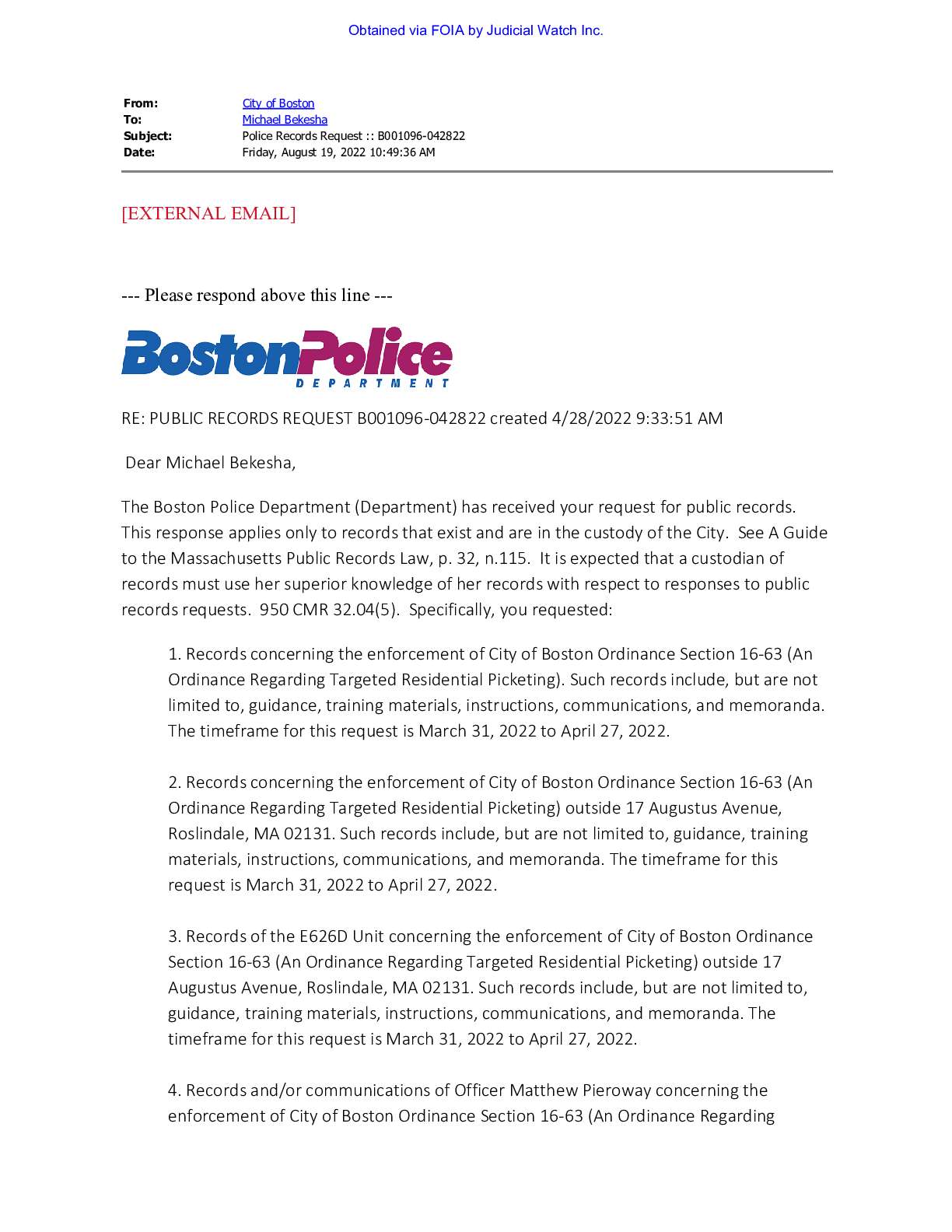 JW v Boston Picketing prod 1 01802