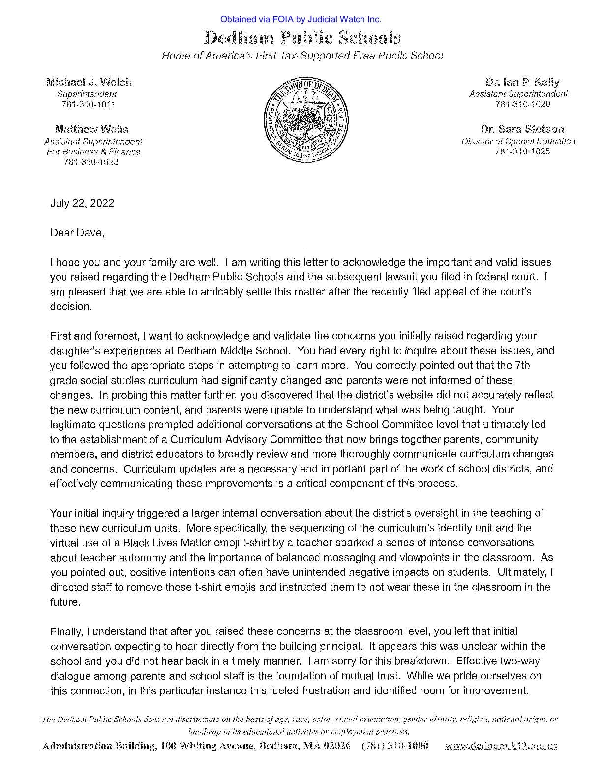 Flynn v. Forrest letter 10256