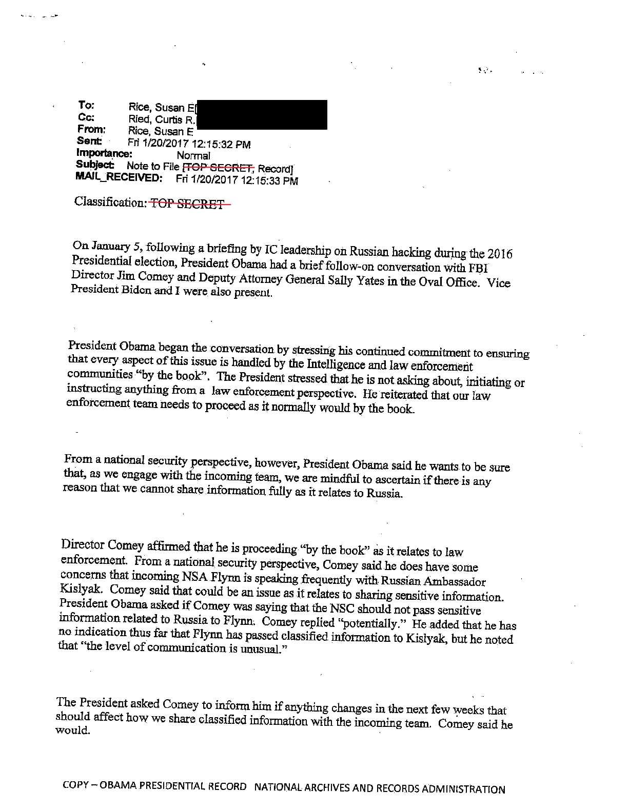 January 20 2017 Email-from-Susan-Rice