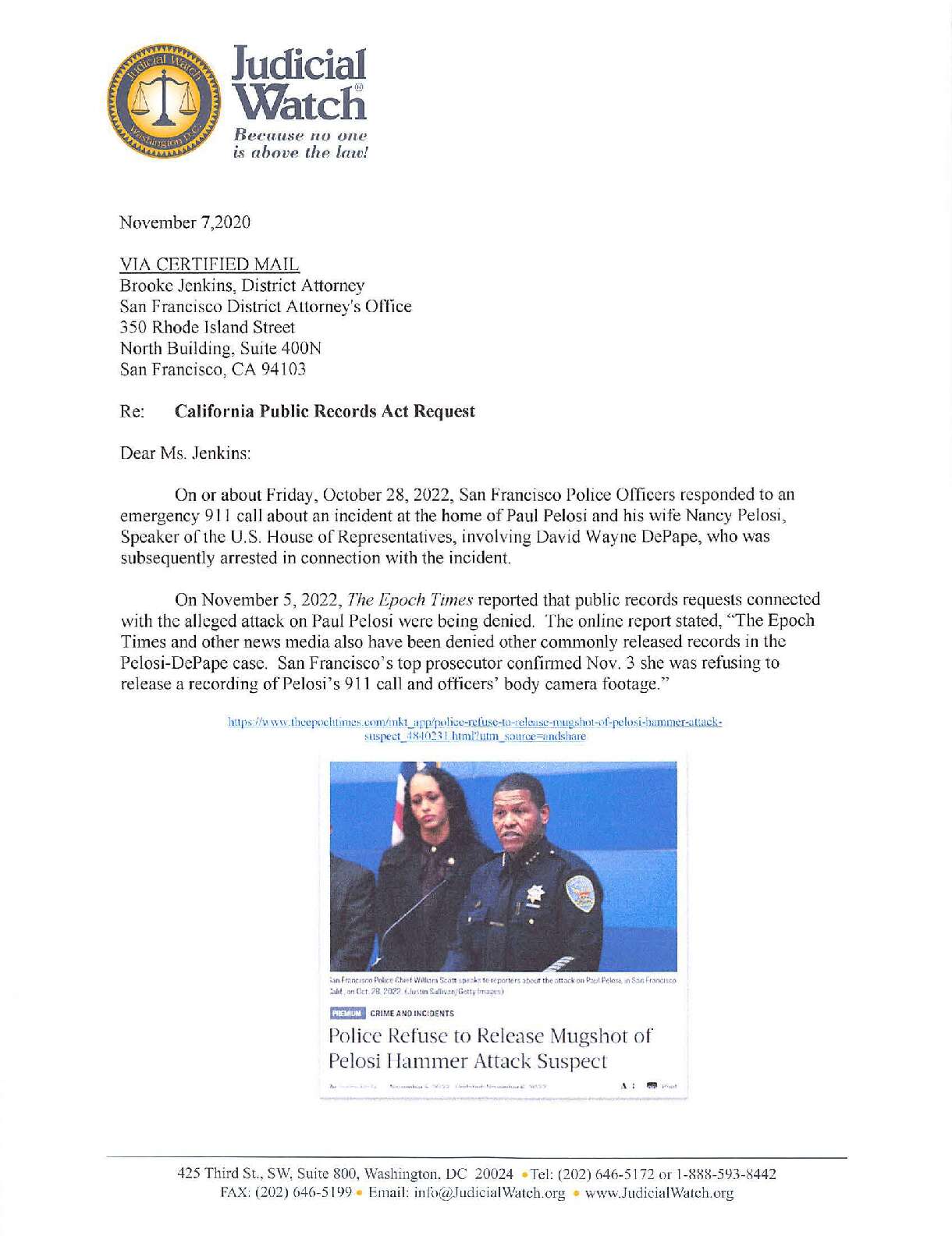 Paul Pelosi Assault Records 2022