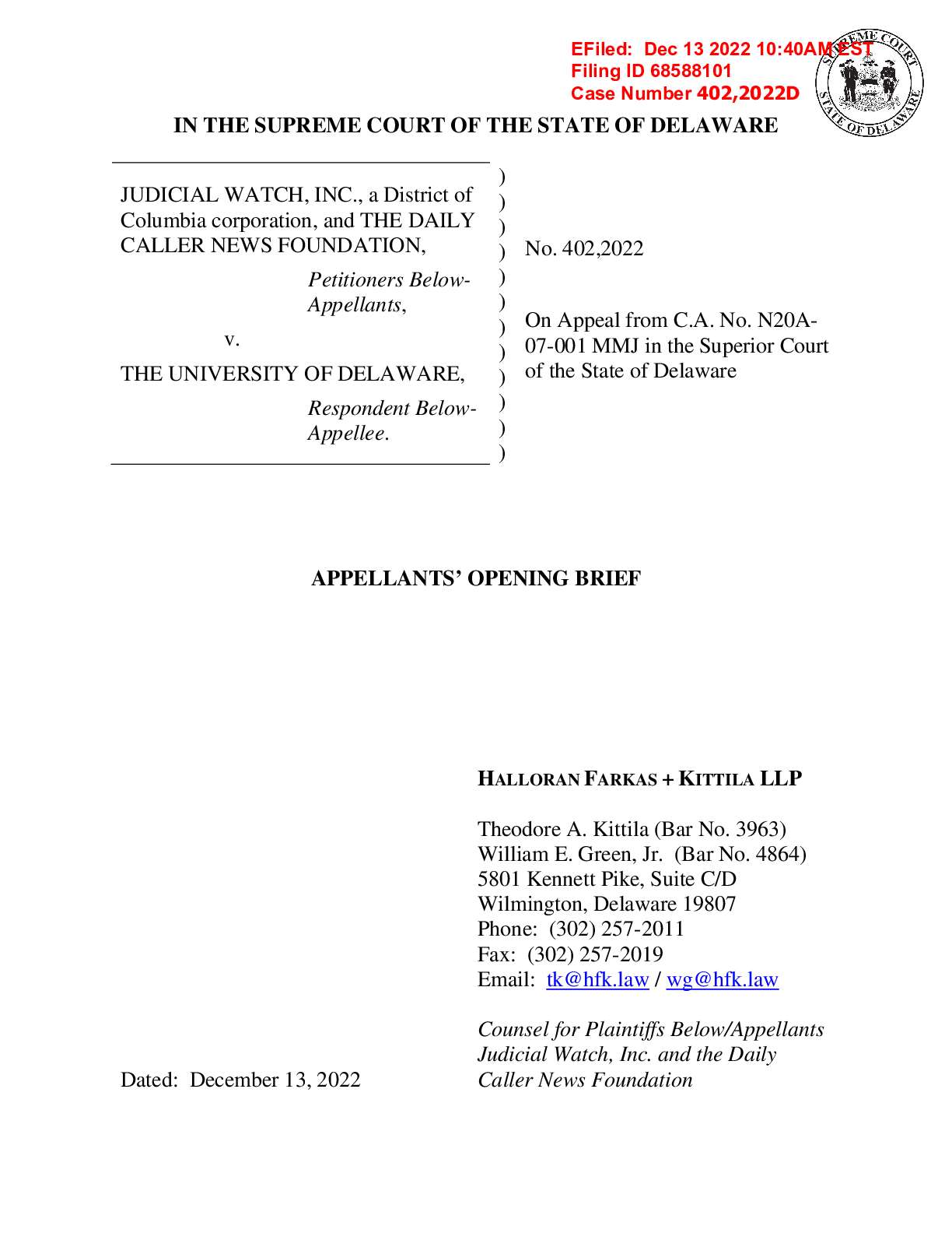 JW v U Del Biden Papers appeal brief 001