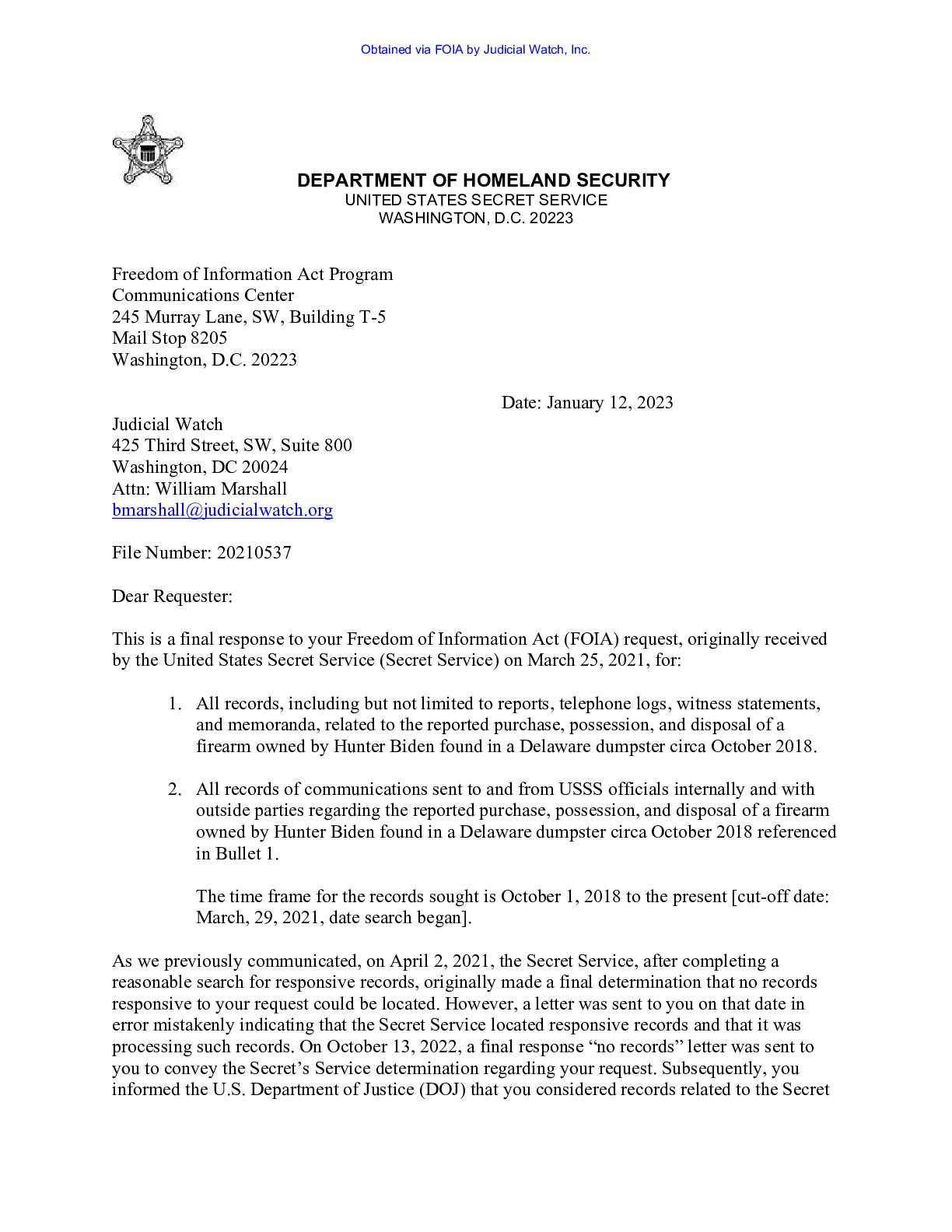 JW v DHS Hunter Biden’s Gun records 02841