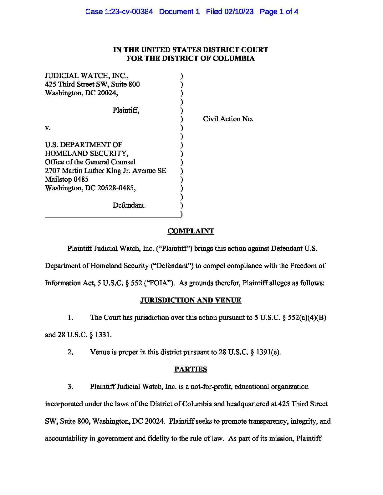 JW v DHS Atlassian Jira complaint 00384