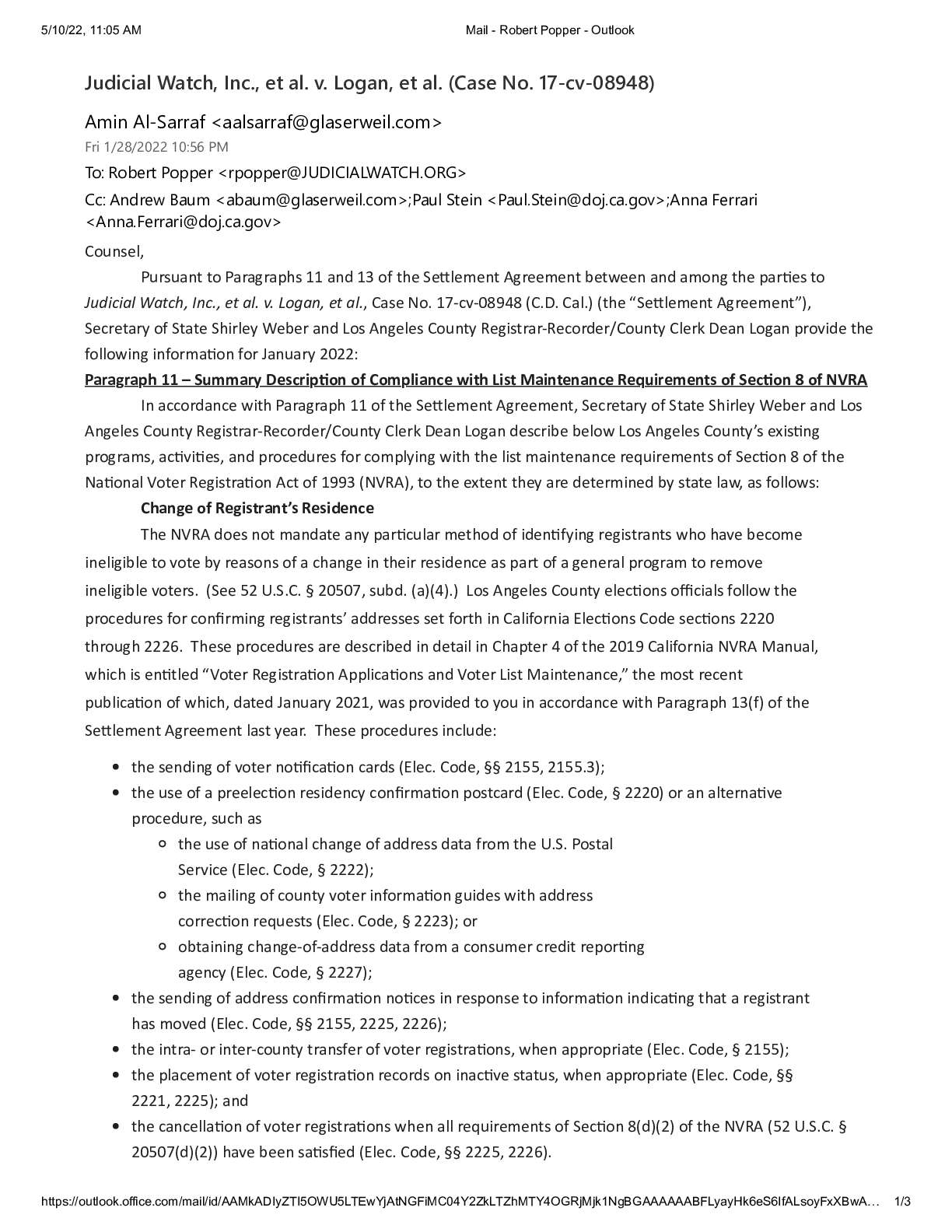 JW v Logan LA Voter Rolls 12822 08948