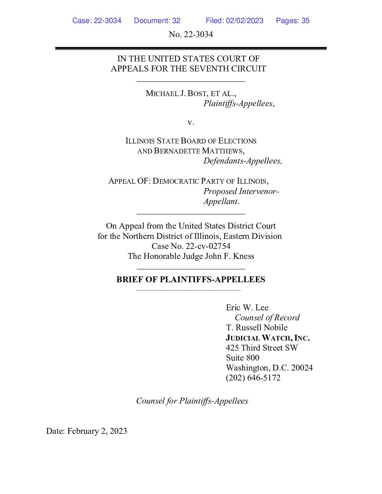 Bost v IL Appeals Feb 2023 Brief 22-3034 02754