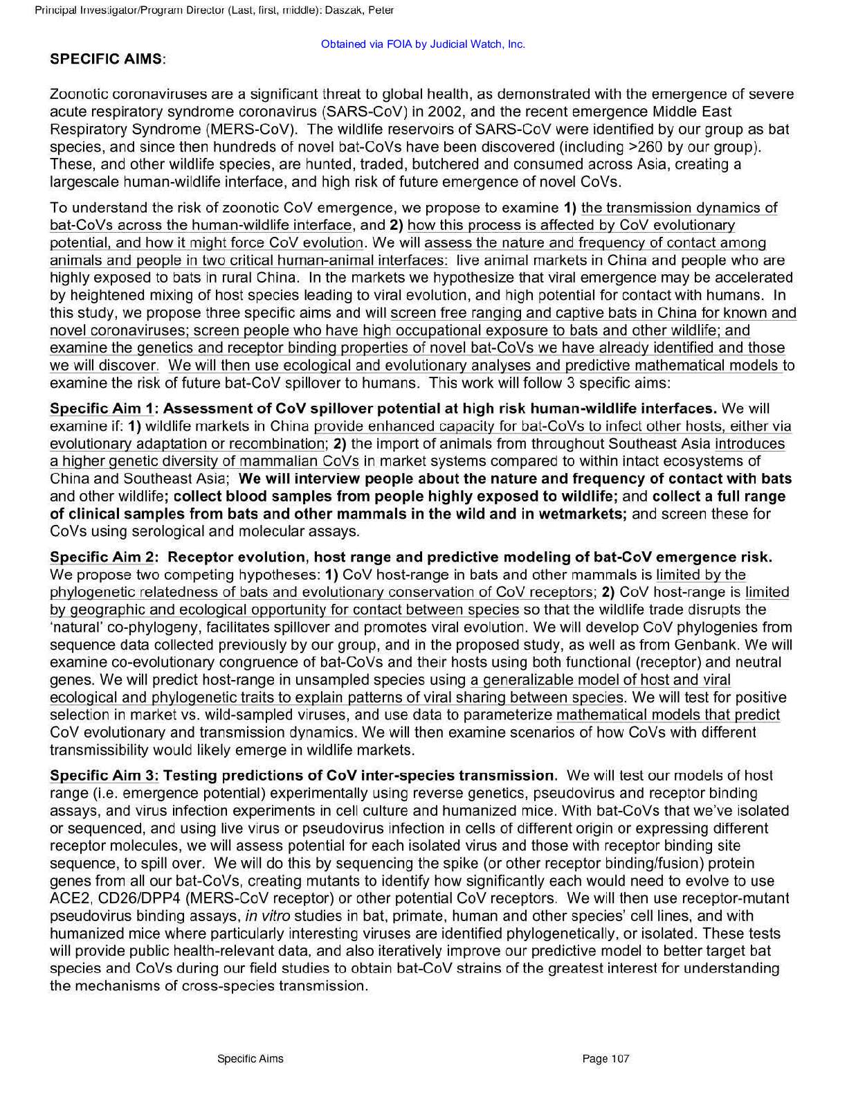 NIH EcoHealth Grant FOIA April 2023 pgs 116-127