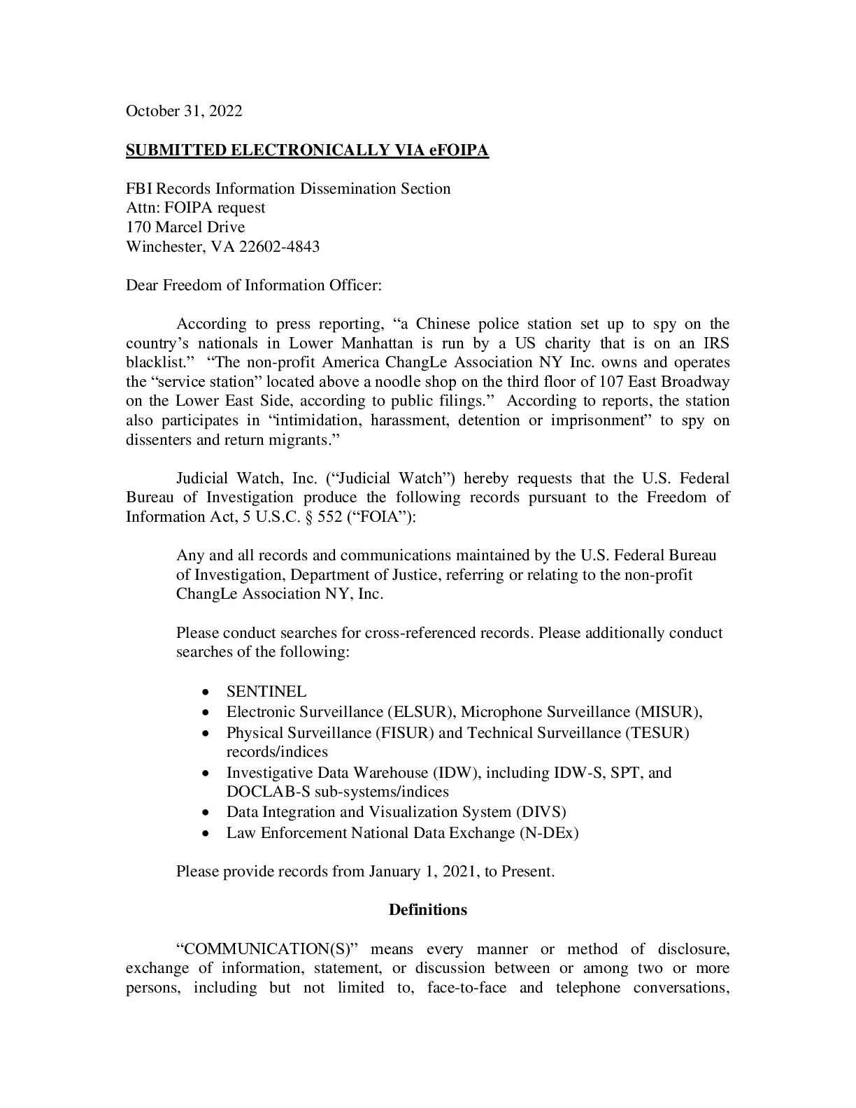FBIFOIA10-22