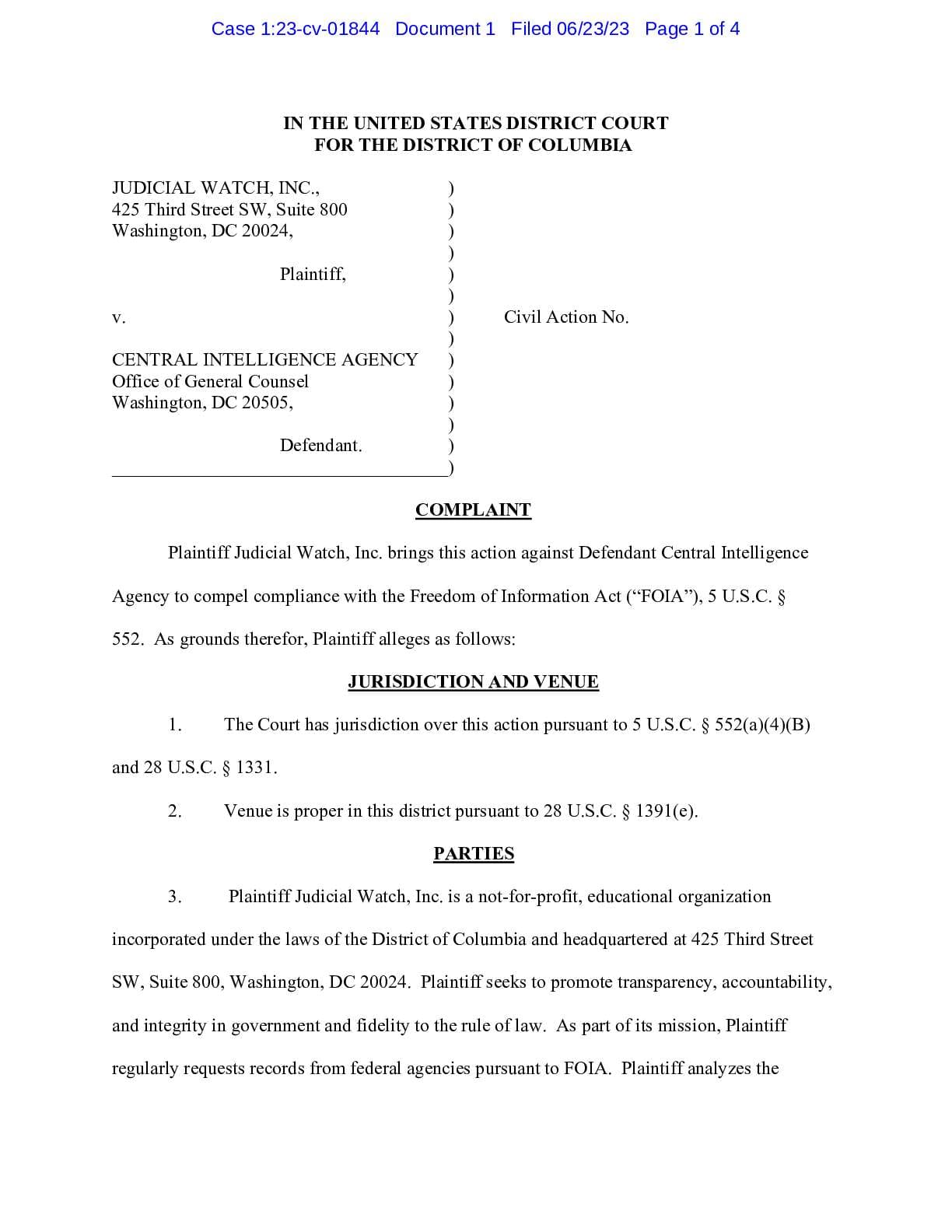 JW v CIA Hunter Biden Laptop Letter complaint 01844