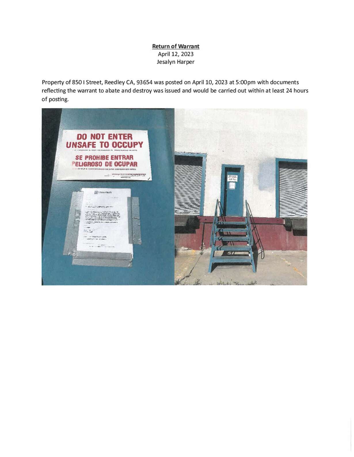 Abatement Warrant Reedley_Fresno CA Labs 2023 pgs 84-94