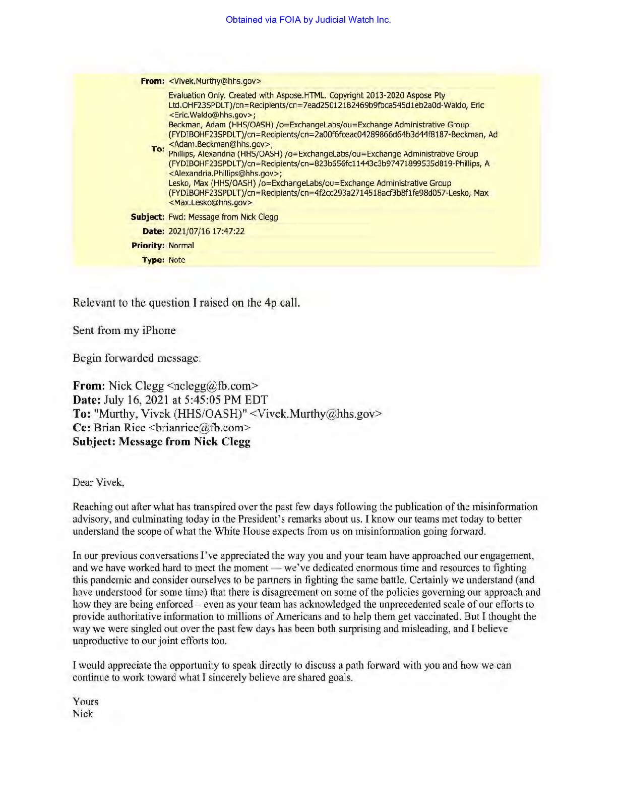JW v HHS Surgeon Gen Facebook Comms 00113