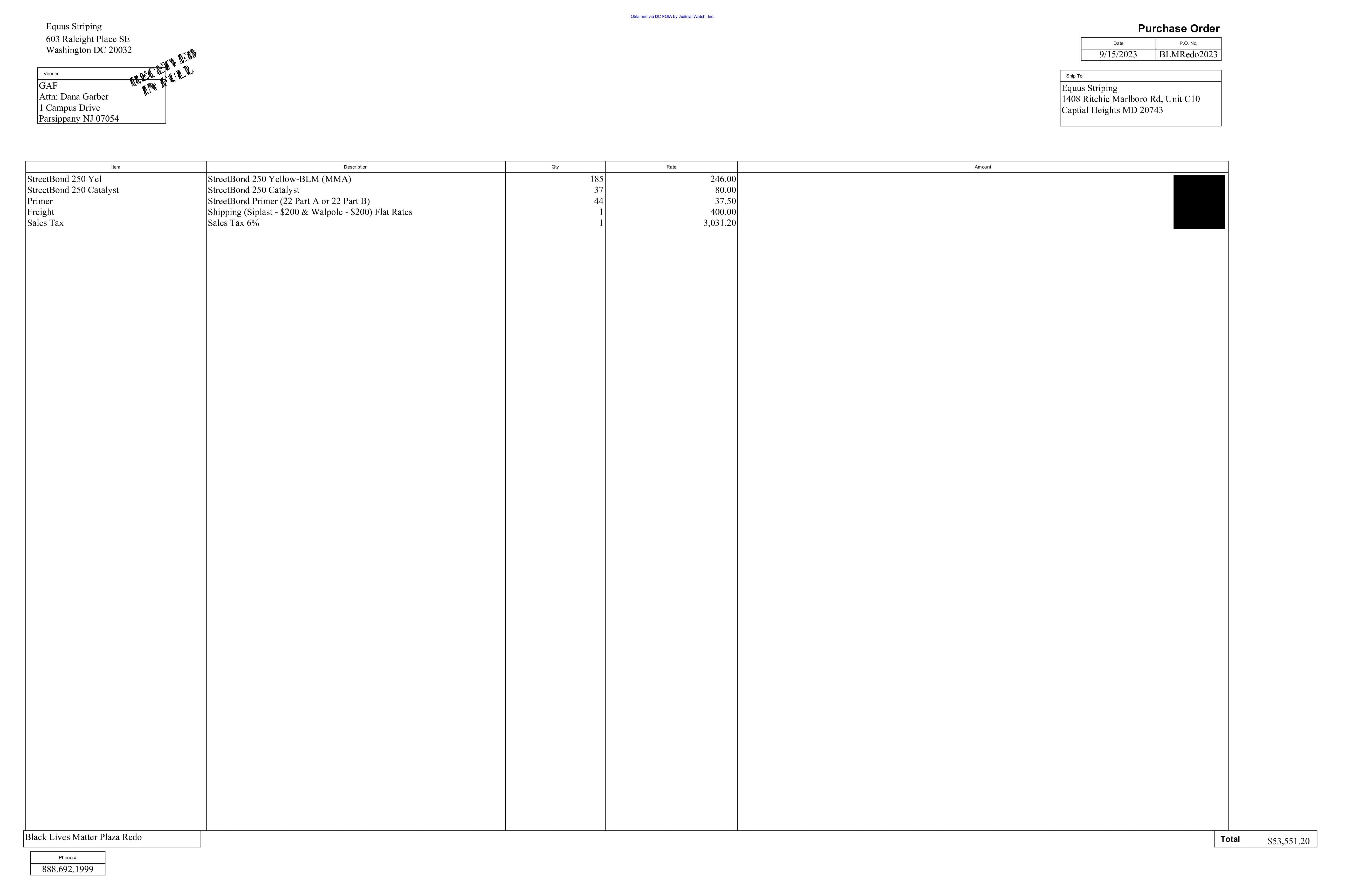 BLM Plaza Repainting Costs-DC DOT Responsive Records pg 3