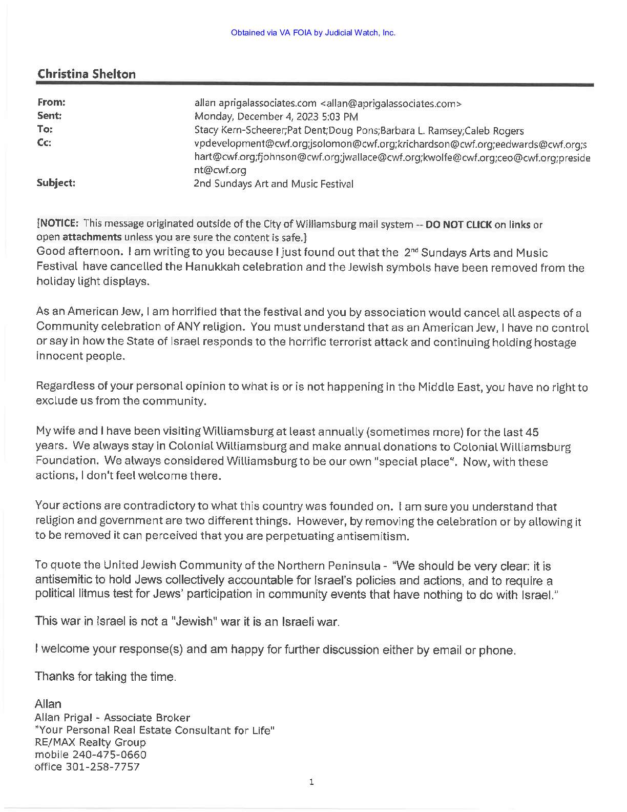 Williamsburg Menorah Cancellation December 2023 pg 3