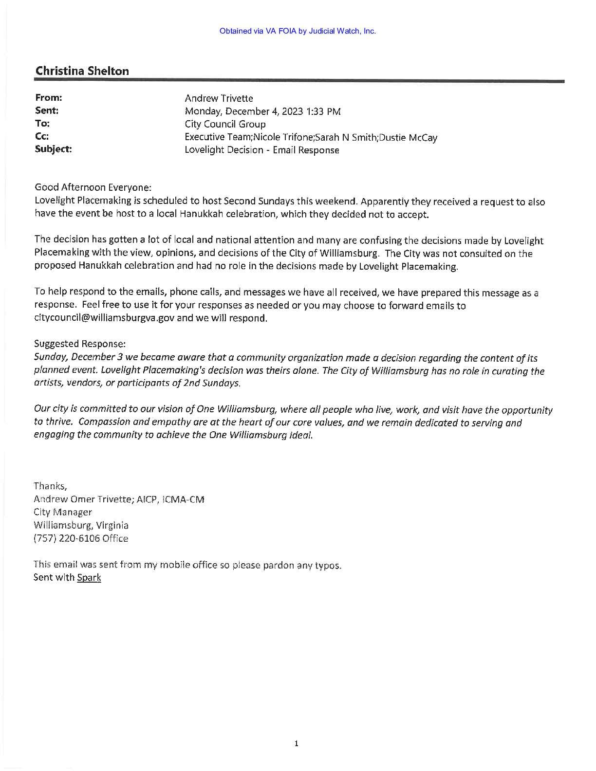 Williamsburg Menorah Cancellation December 2023 pg 12