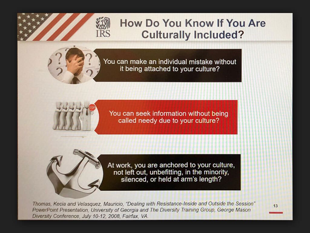 IRS Woke Training Slide 4