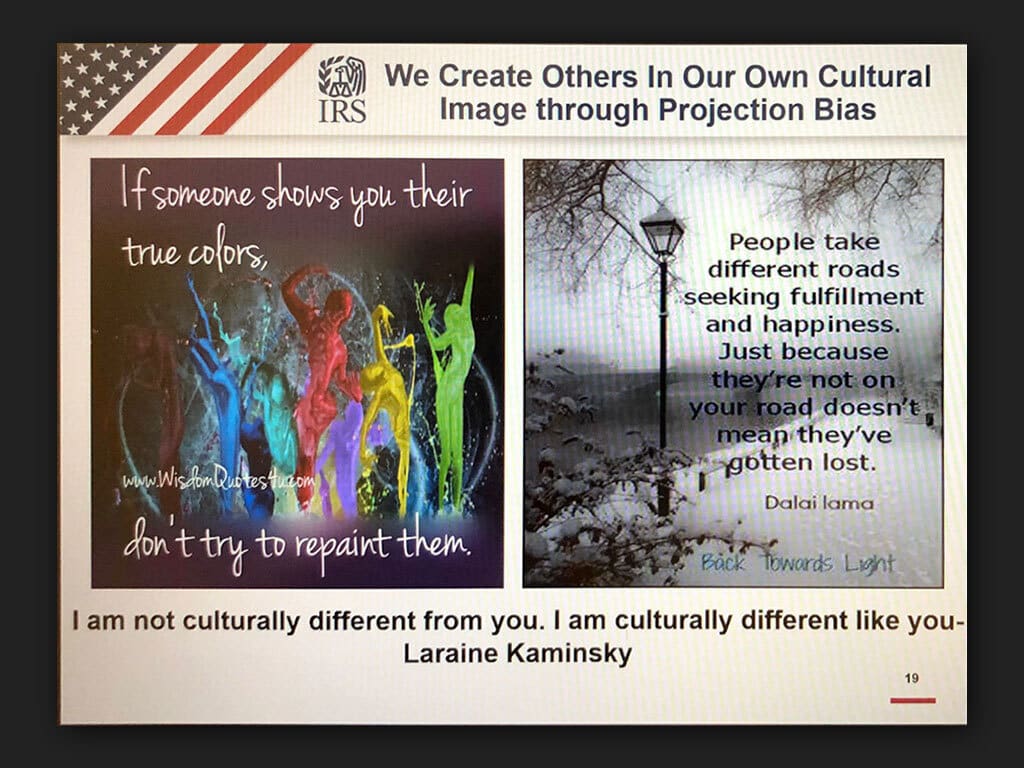 IRS Woke Training Slide 7