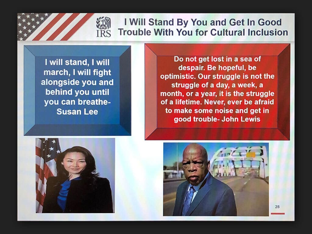 IRS Woke Training Slide 11
