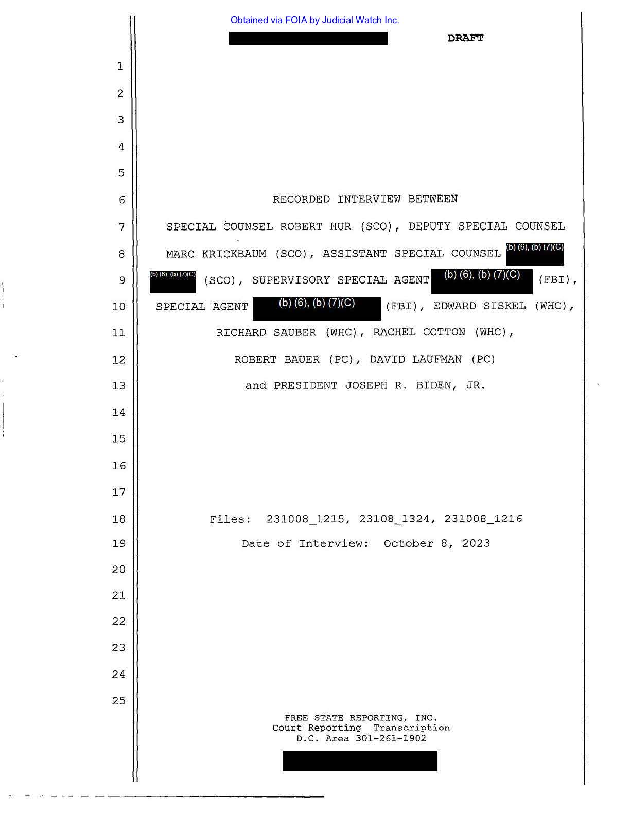 Biden-Hur Interview Transcripts Oct 8, 2023 00700 Part 1