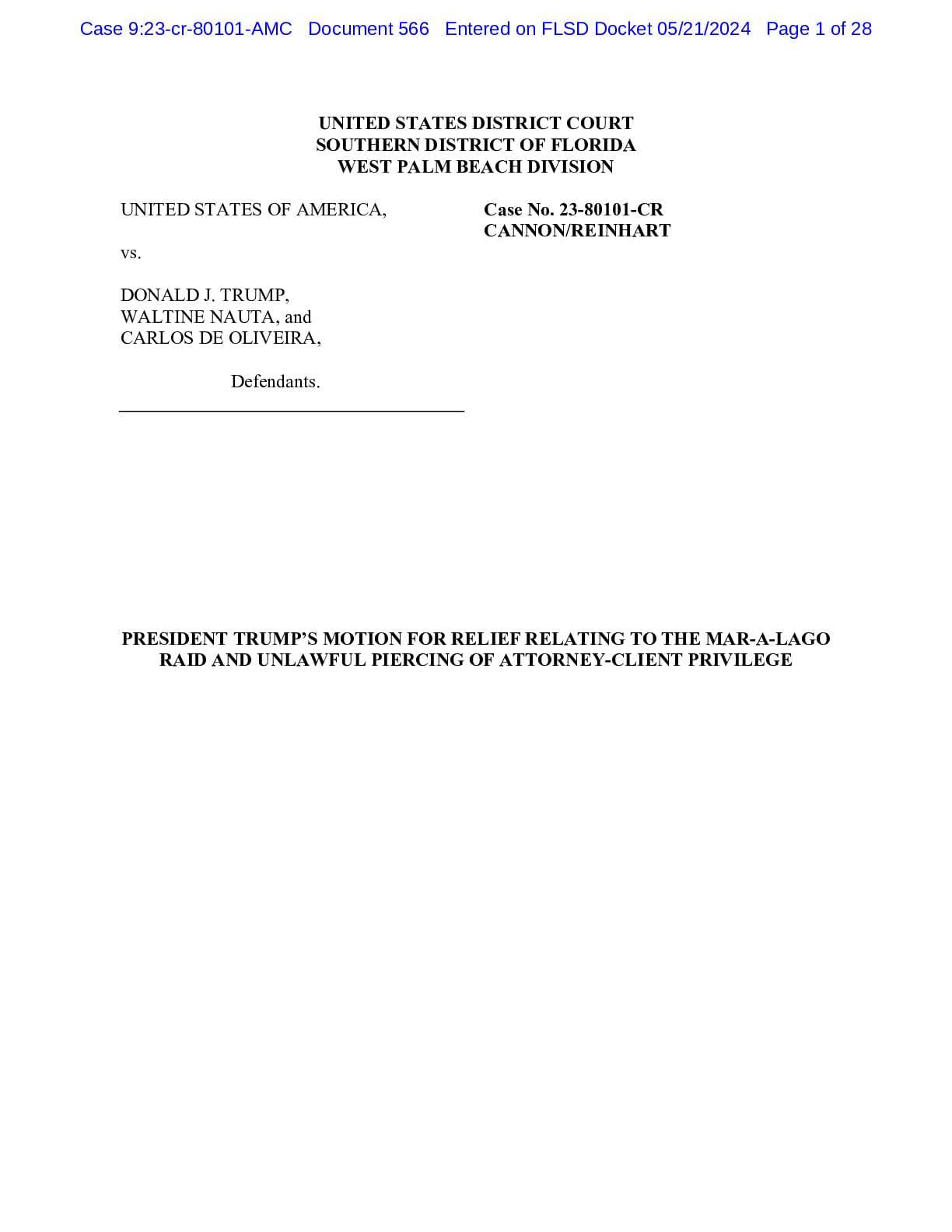 FBI v. Trump Deadly Force Raid Document
