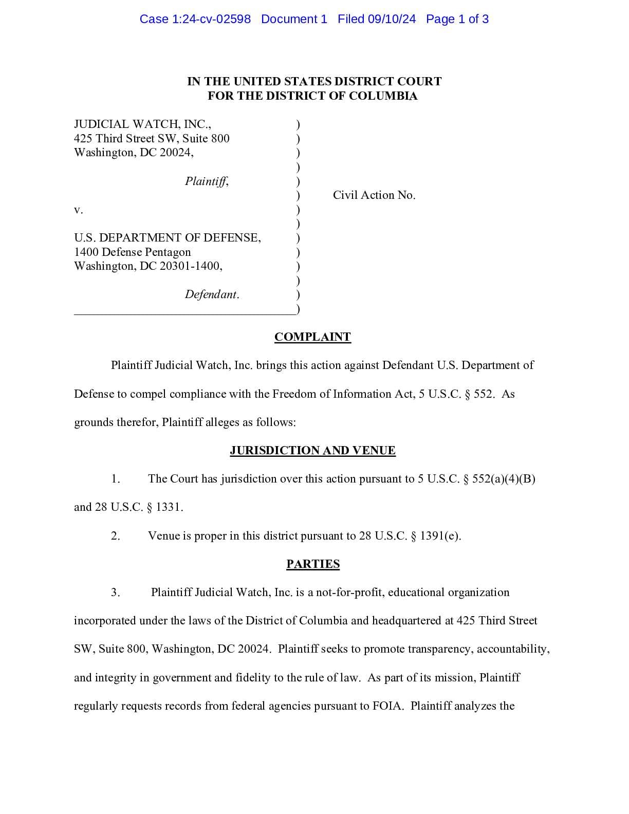 JW v DOD Abby Gate complaint 02598
