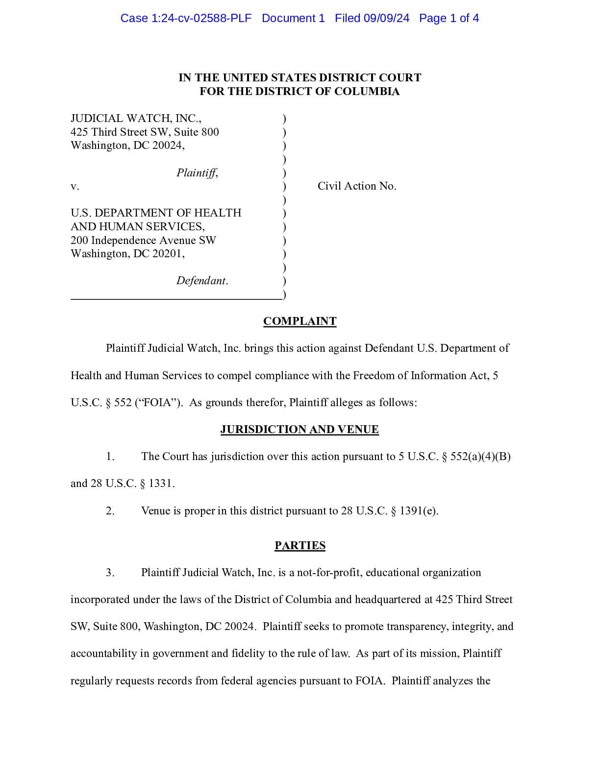 JW v HHS Child Trans Surgery complaint 02588