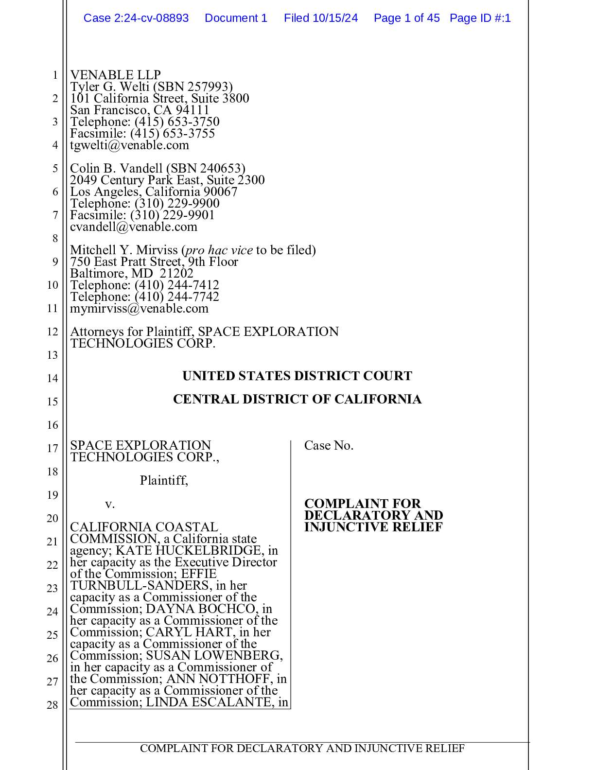 SpaceX v CA Coastal Commission 08893