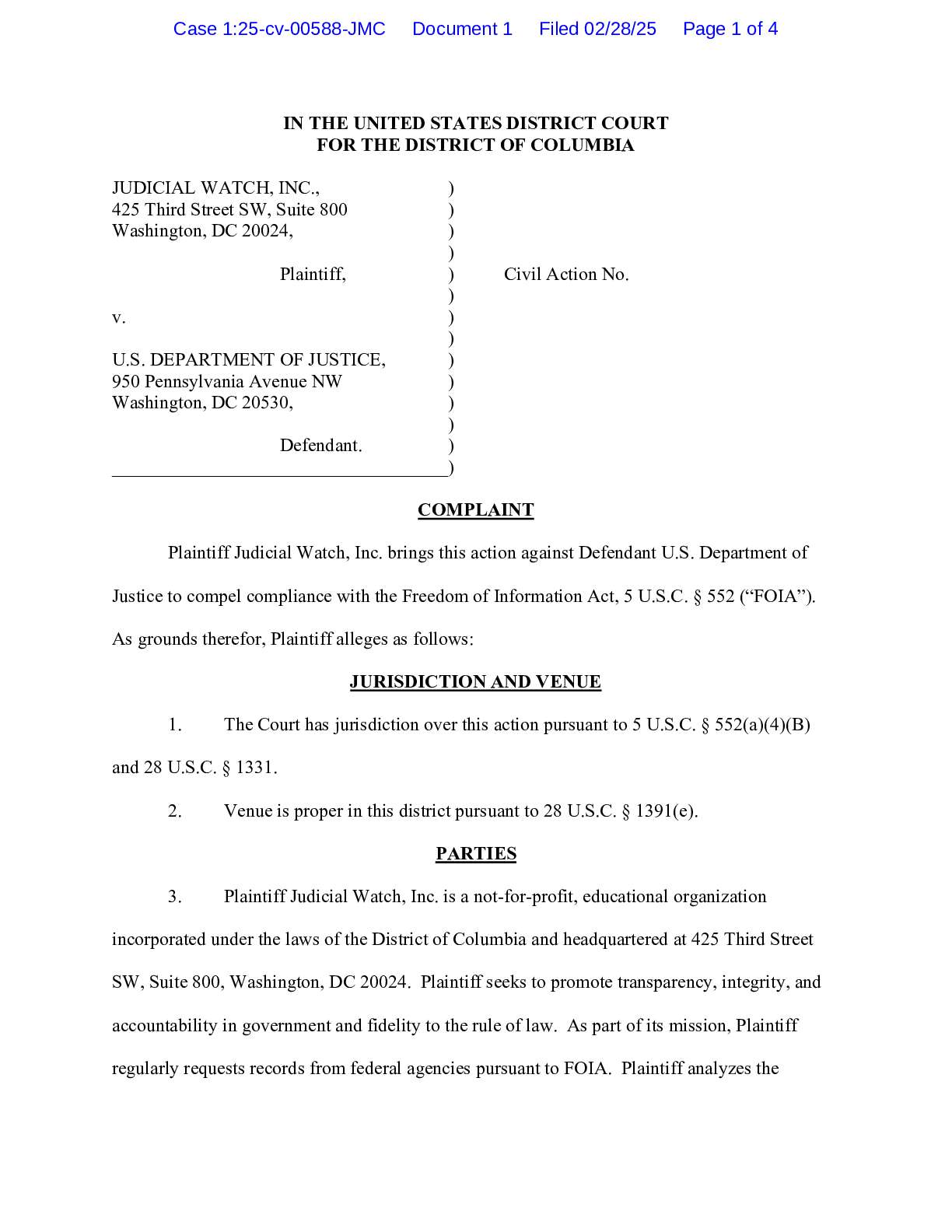 JW v. DOJ Bobb complaint 00588