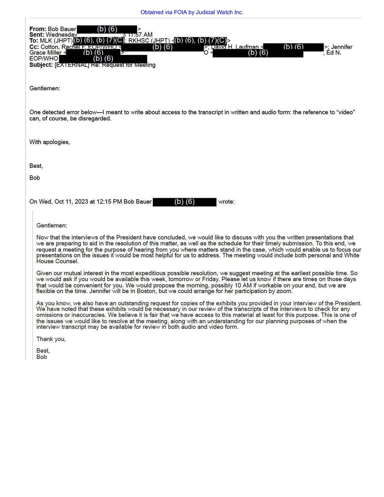 JW v DOJ Biden Hur Interview records 00700 pg 9