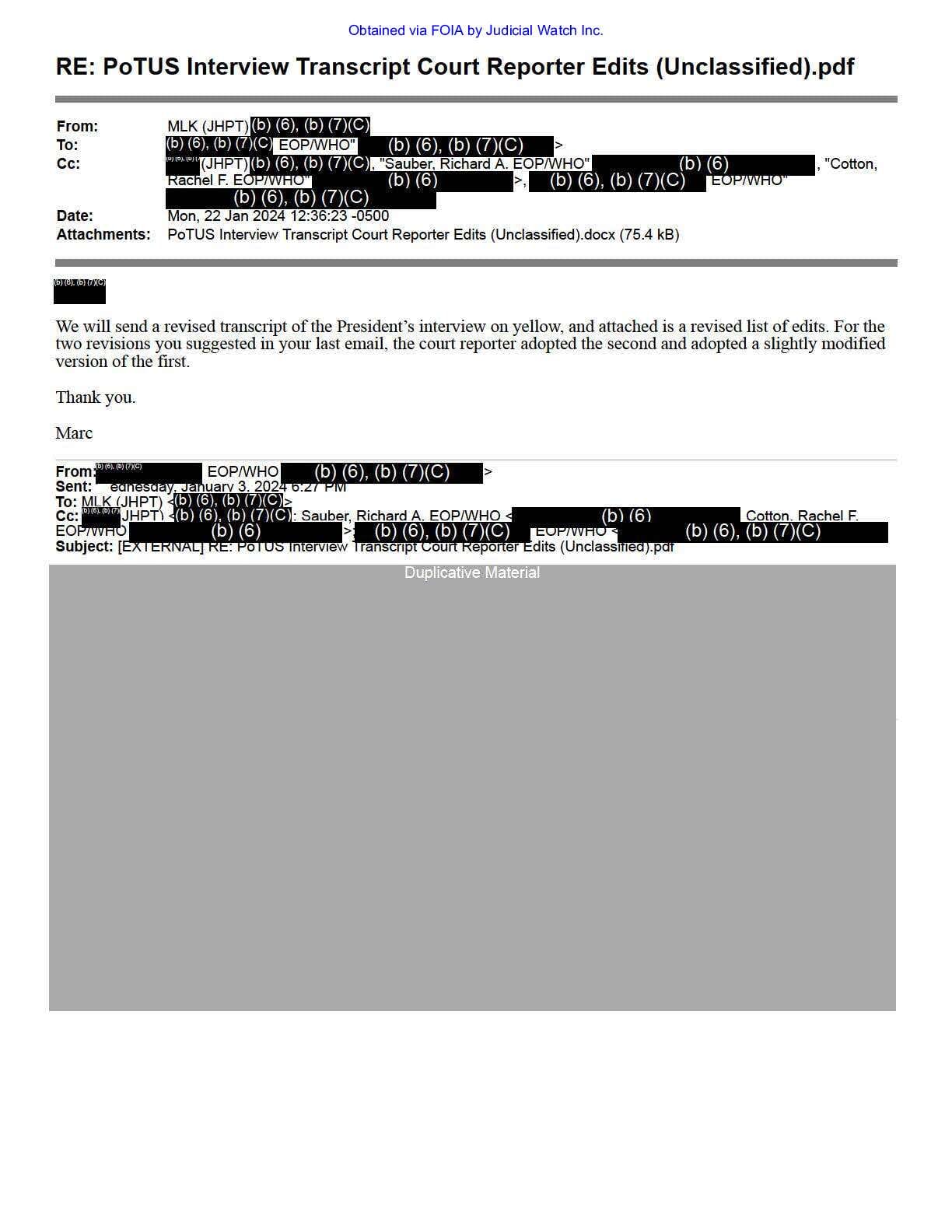 JW v DOJ Biden Hur Interview records 00700 pg 33