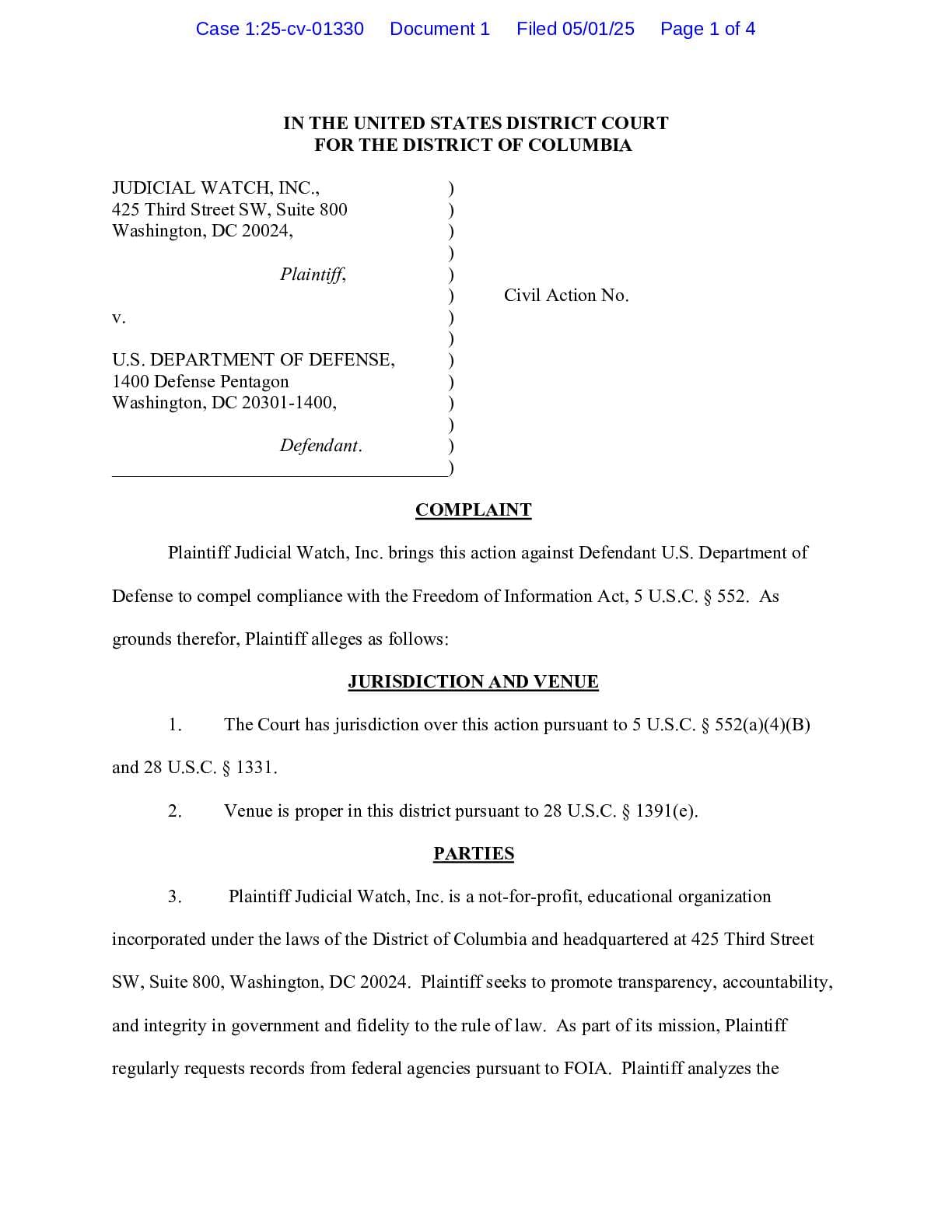 JW v. DOD Milley Garland complaint 01330