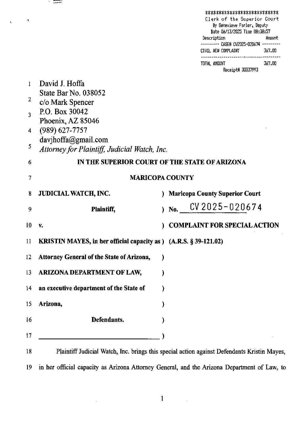 JW v Mayes Smith Trump complaint 020674