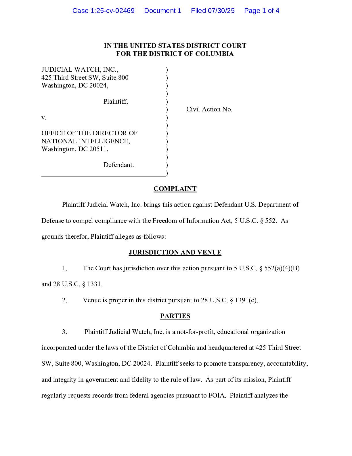 JW v ODNI Caputo complaint 02469