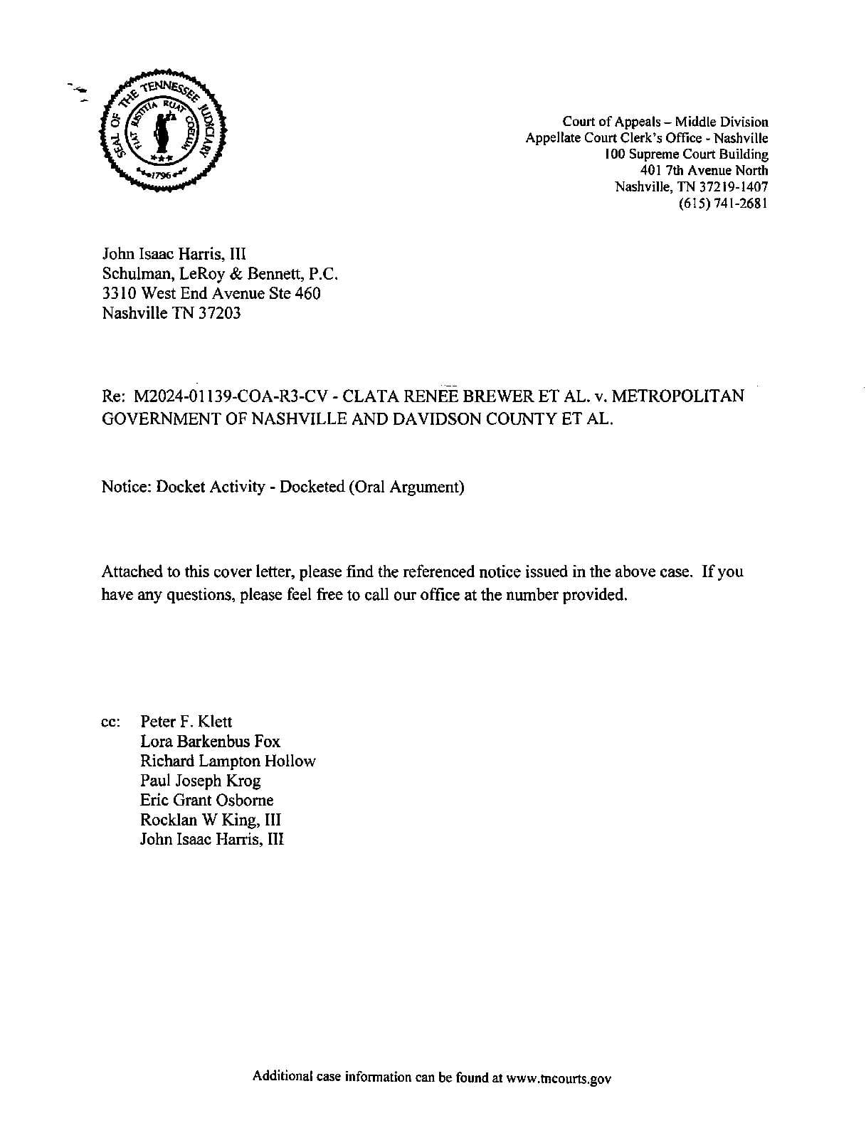 Hammond v. Nashville October 2025 hearing 0538