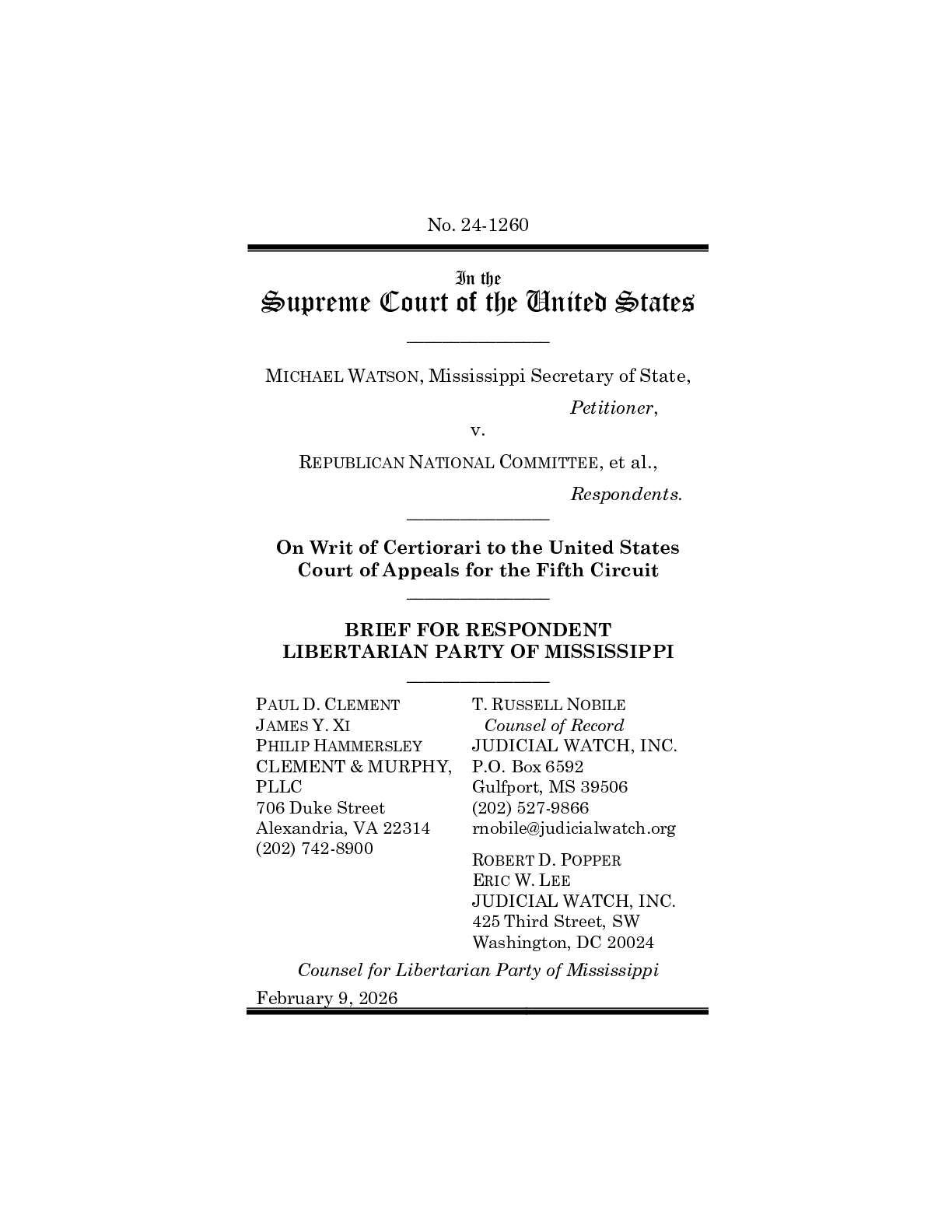 Watson v. Republican National Committee SCOTUS brief 00037 1260