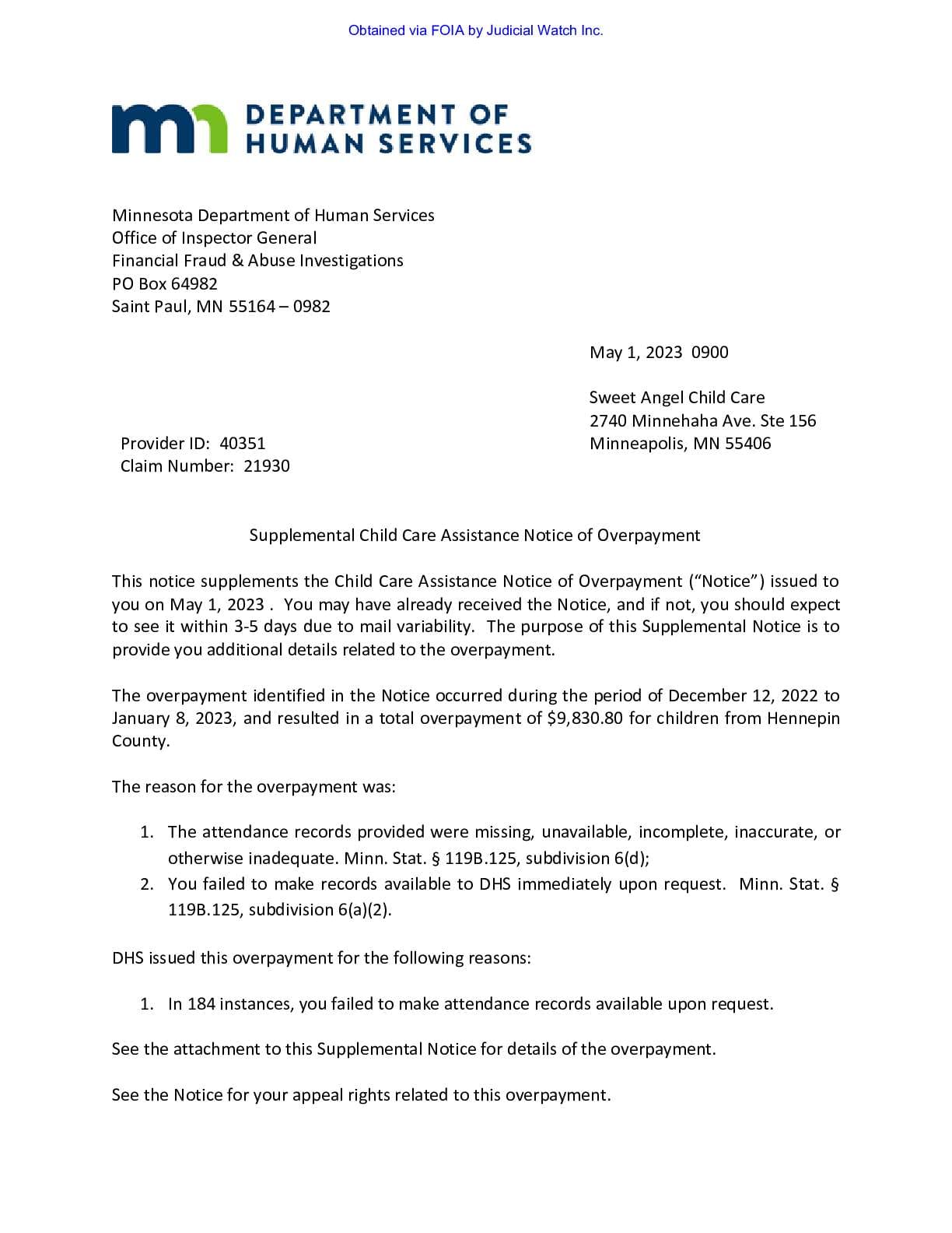 MN Daycare Fraud 2026 pg 19-20